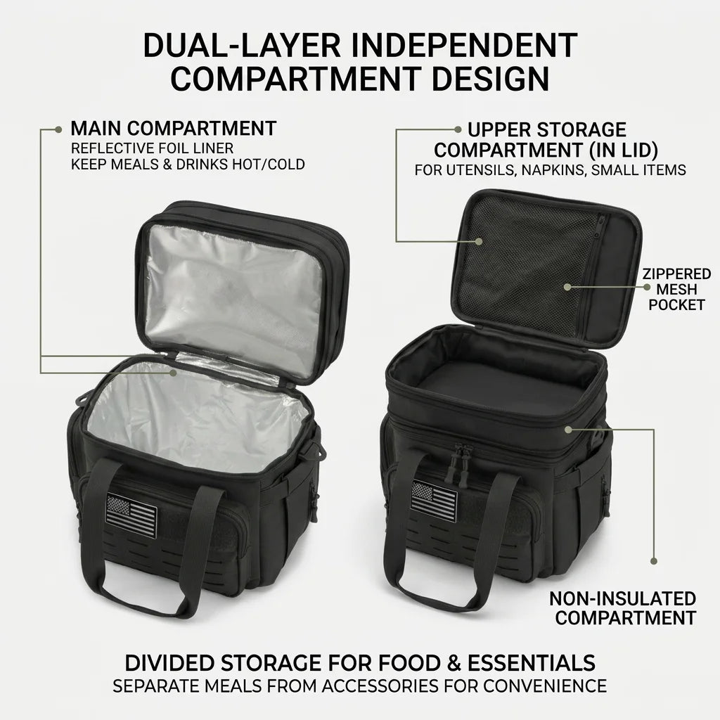 18L Insulated Lunch Bag Cooler, Expandable Leakproof Thermal Lunch Box for Work