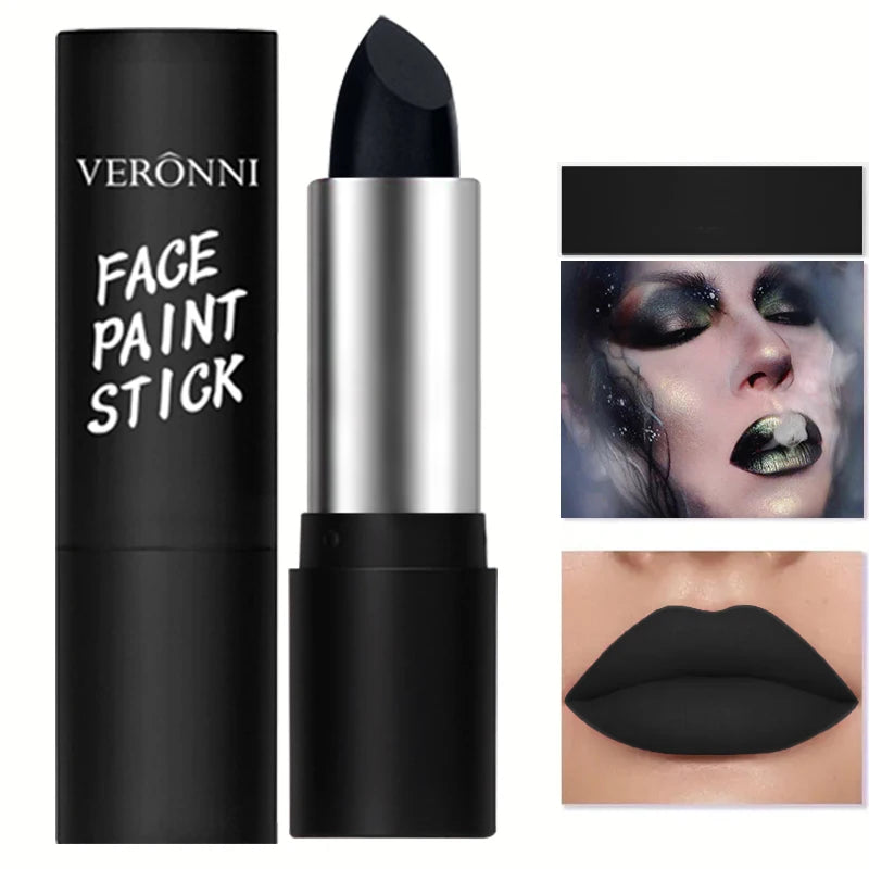 6 Colors Face Body Paint Stick Cream Eyeblack Tube Black Body Painting Blendable Sticks For Halloween Cosplay Joker Paint Makeup
