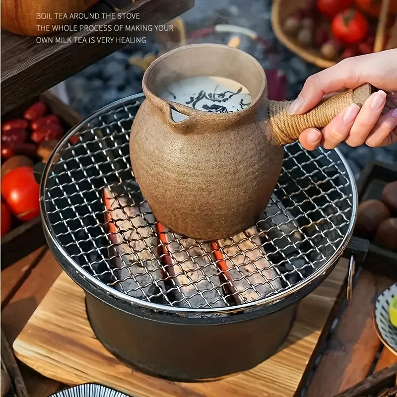 Cast Iron Charcoal Camping Stove for Outdoor Cooking