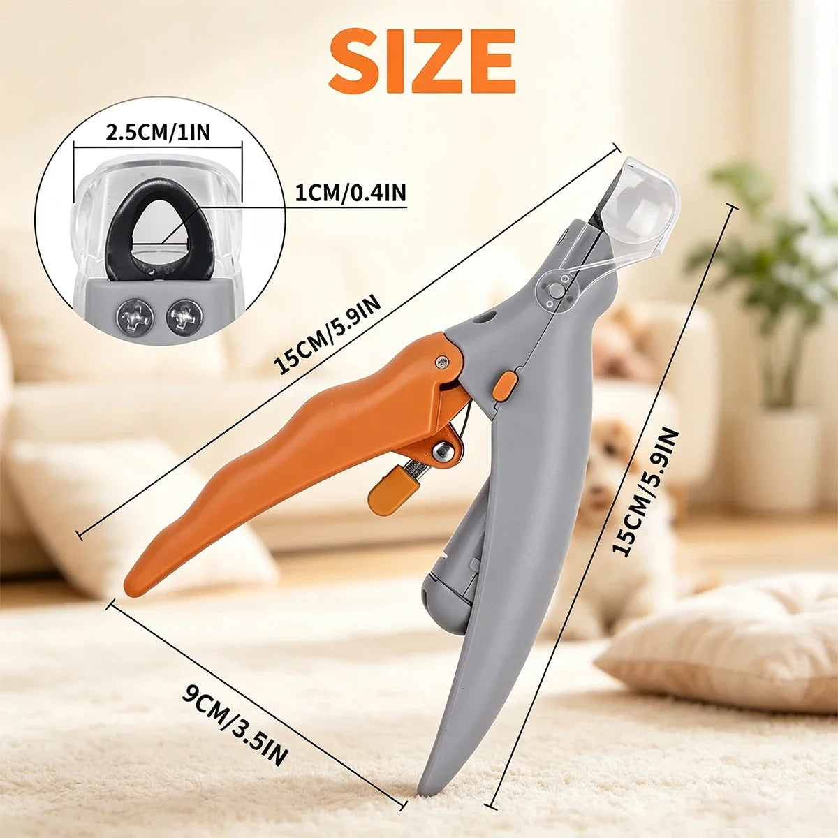 Pet Nail Clipper with LED Light & 5X Magnifying, Dog & Cat Claw Trimmer, Pet Grooming Tool for Easy Nail Care