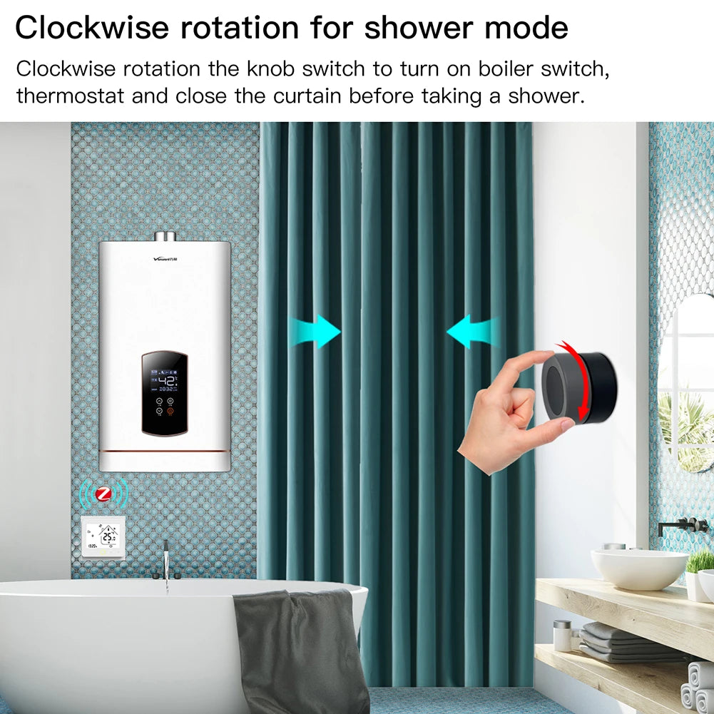 MOES Zigbee Smart Knob Switch, Wireless Scene Controller for Home Automation