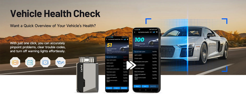 TOPDON OBD2 Bluetooth Scanner Code Reader All System 6 Reset OBD 2 Auto Diagnostic Tool OBD2 Scanner Battery Tester Carpal