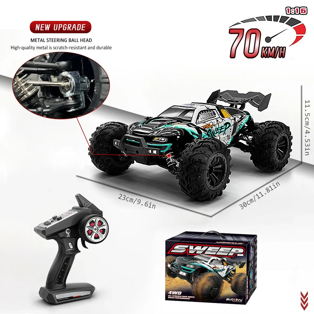 16101PRO 16102PRO RC Car Brushless 70 KM/h 4x4 Remote Control Go-Kart 2.4G Electric High-Speed Off-Road Drift Racing Toy Gift