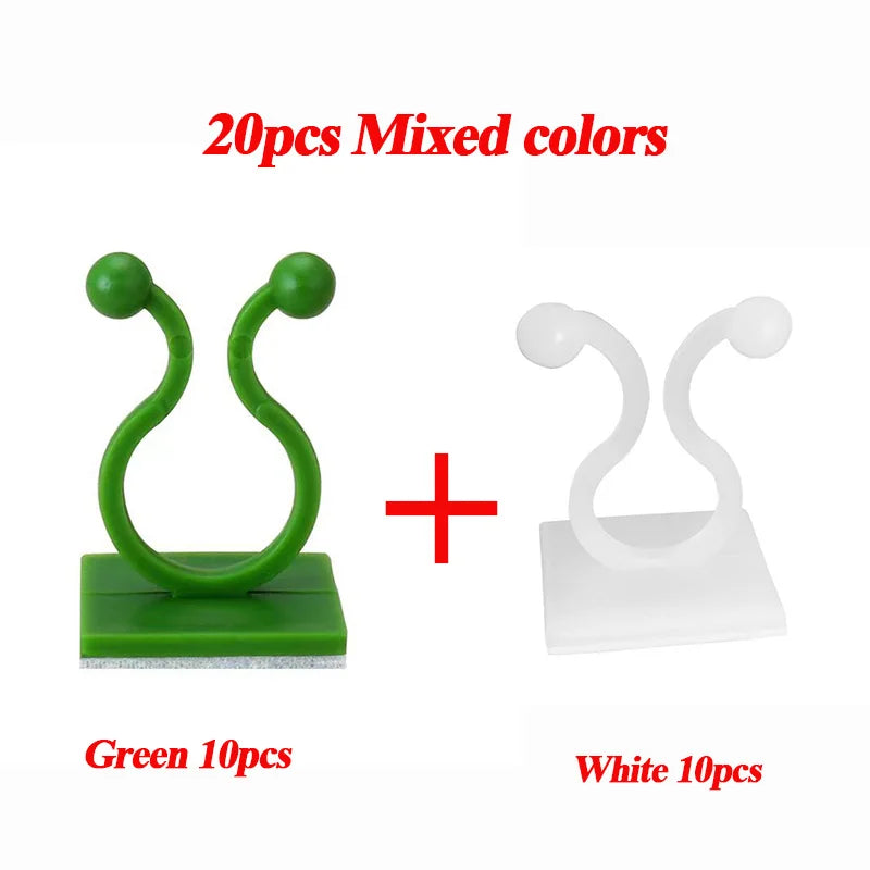 100pcs-Home Garden Plant Climbing Wall Fixture Clips Rattan Vine Fixer Self-Adhesive Plant Climbing Wall Fixed Buckle Hook