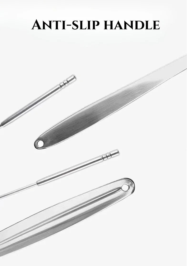 Premium 1pcs/3pcs Metal Tongue Scraper Cleaner for Adults & Kids Portable Stainless Steel Tongue Scrapers Brushes for Removing