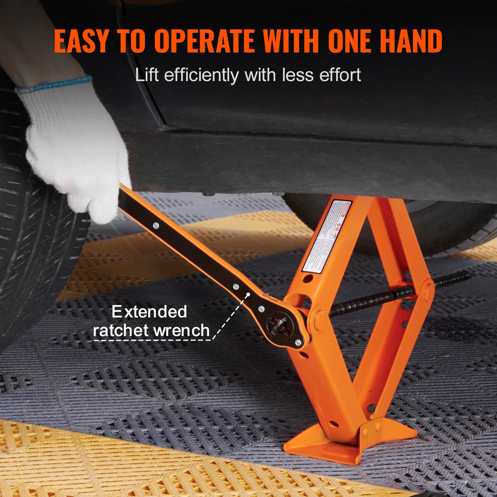SucceBuy Scissor Jack 2.5Ton/5512 lbs Scissor Car Jack 3.7"-17.1" Lifting Range Scissor Lift Jack Portable Tire Jack for Car Etc
