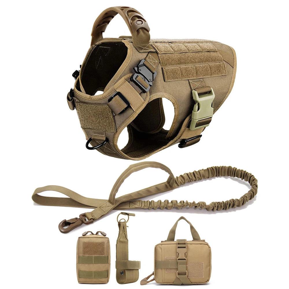 Dog Harness and Leash Set with Collar, Training and Walking Vest for Medium and Large Dogs