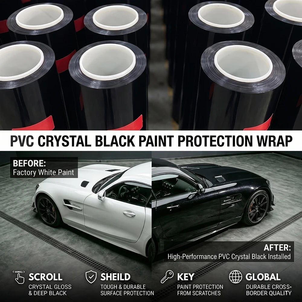 Glossy Black Vinyl Car Wrap Film