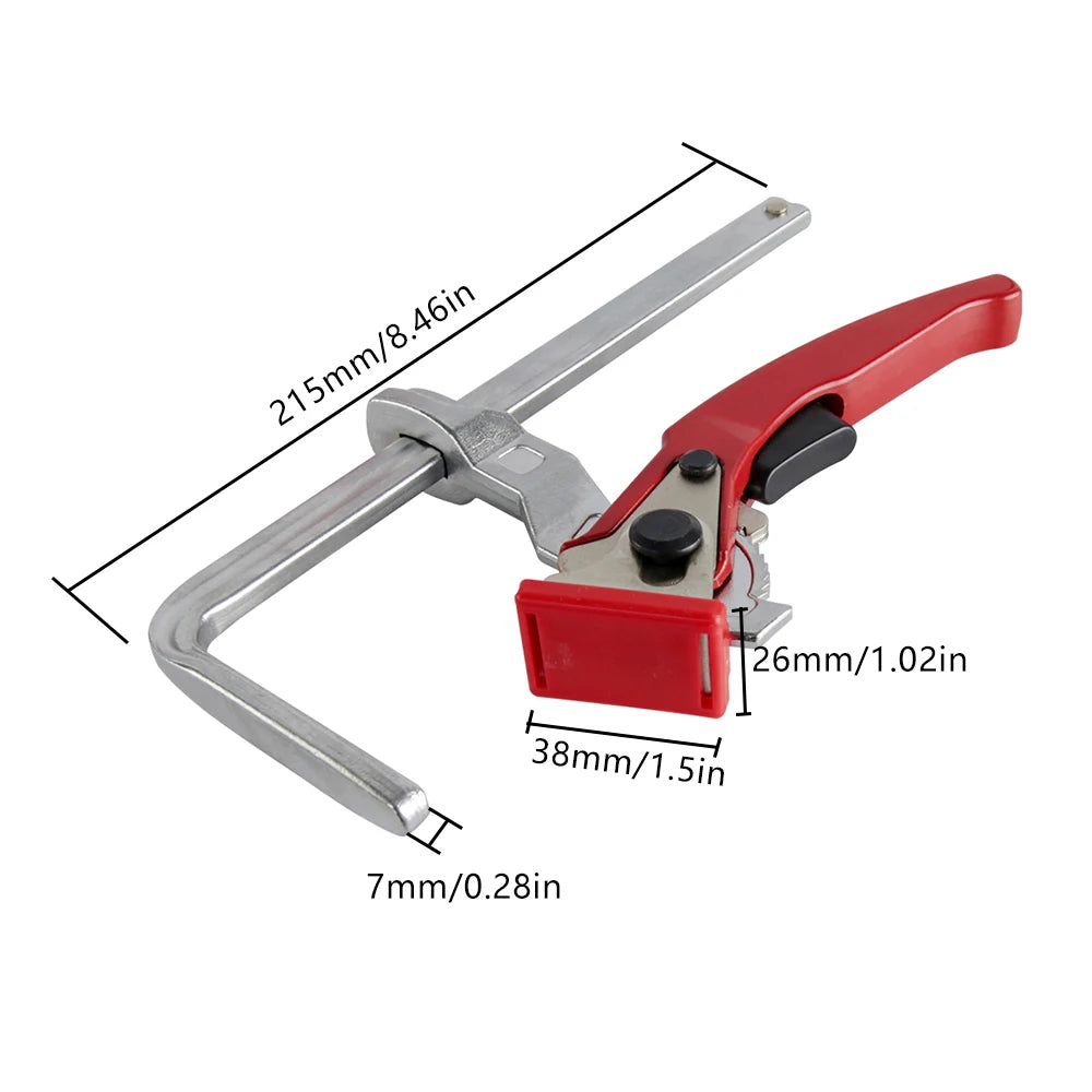 2pcs Ratcheting Table Clamps, Quick Release Track Saw Clamps, Guide Rail Clamp for MFT Table and Guide Rail System