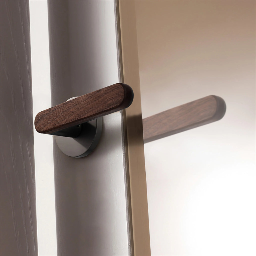 Viladepot Privacy Door Handle Keyless Reversible Door Lock Hardware Door Lever Bedroom Bathroom Left&Right Door Knob