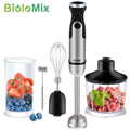 BioloMix 1200W 5-in-1 Immersion Hand Stick Blender Mixer Vegetable Meat Grinder 800ml Chopper Whisk 600ml Smoothie Cup
