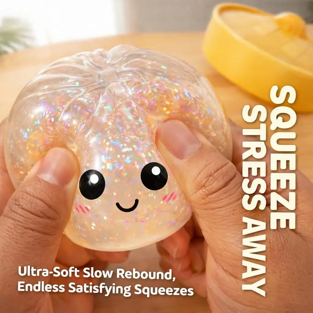 Dumpling Stress Ball with Steamer Basket