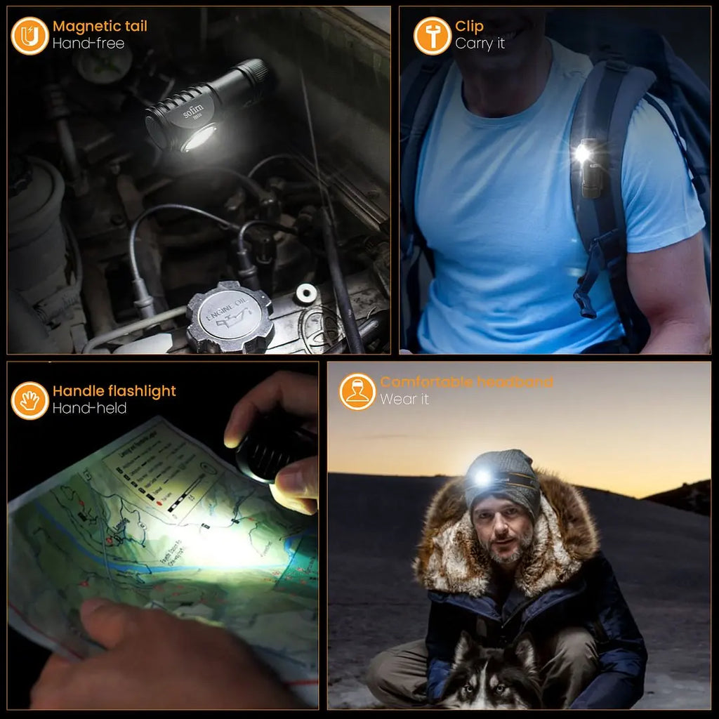 Sofirn HS10 Mini USB-C Headlamp, 1100lm