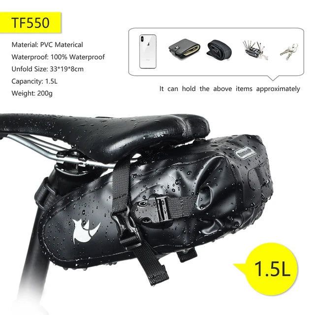 Bicycle Bag 5L-13L Full Waterproof Road Mountain Bike Cycling Rear Rack Bag Luggage Pannier Bike Saddle Accessories