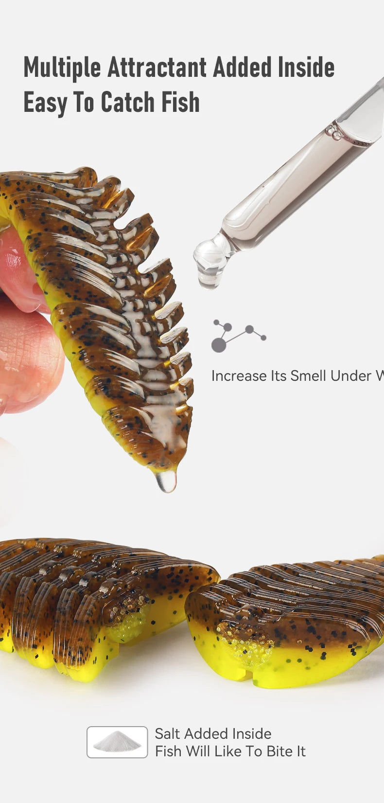 3-Pack Soft Paddle Tail Swimbaits 95mm 12.5g, Scented Shad Fishing Lures