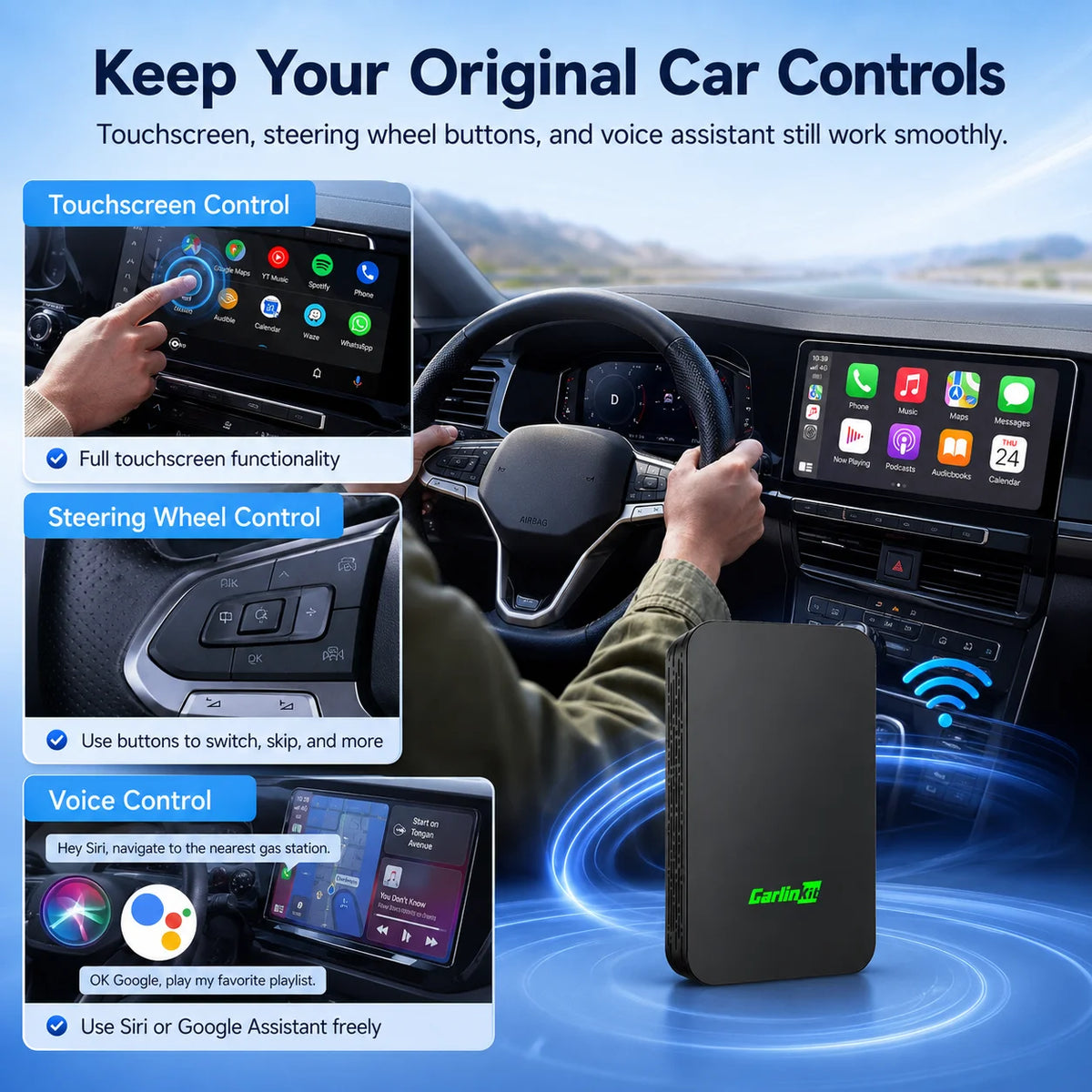 Carlinkit 5.0 Wireless CarPlay & Android Auto Adapter