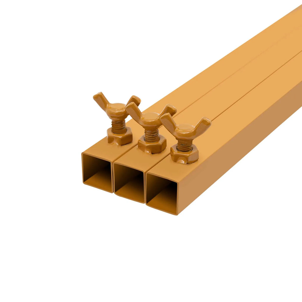 3m Adjustable Gold Square Wedding Arch Stand with Base, Heavy Duty Metal Backdrop Frame for Ceremony Party Decoration