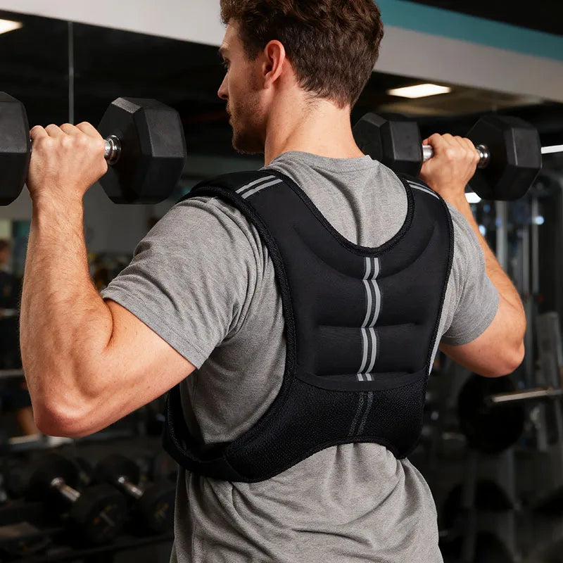 12 lb Weighted Vest with Reflective Stripe for Workouts