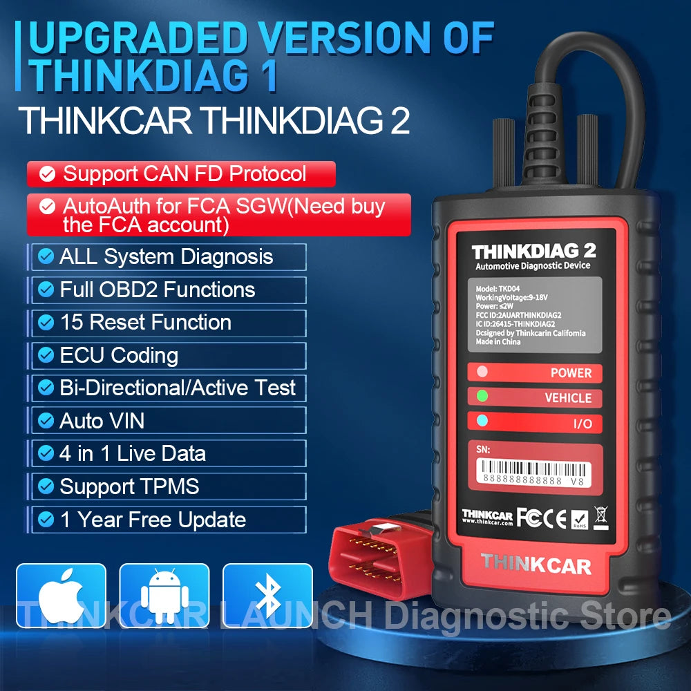 THINKCAR ThinkDiag 2 OBD2 Diagnostic Tool