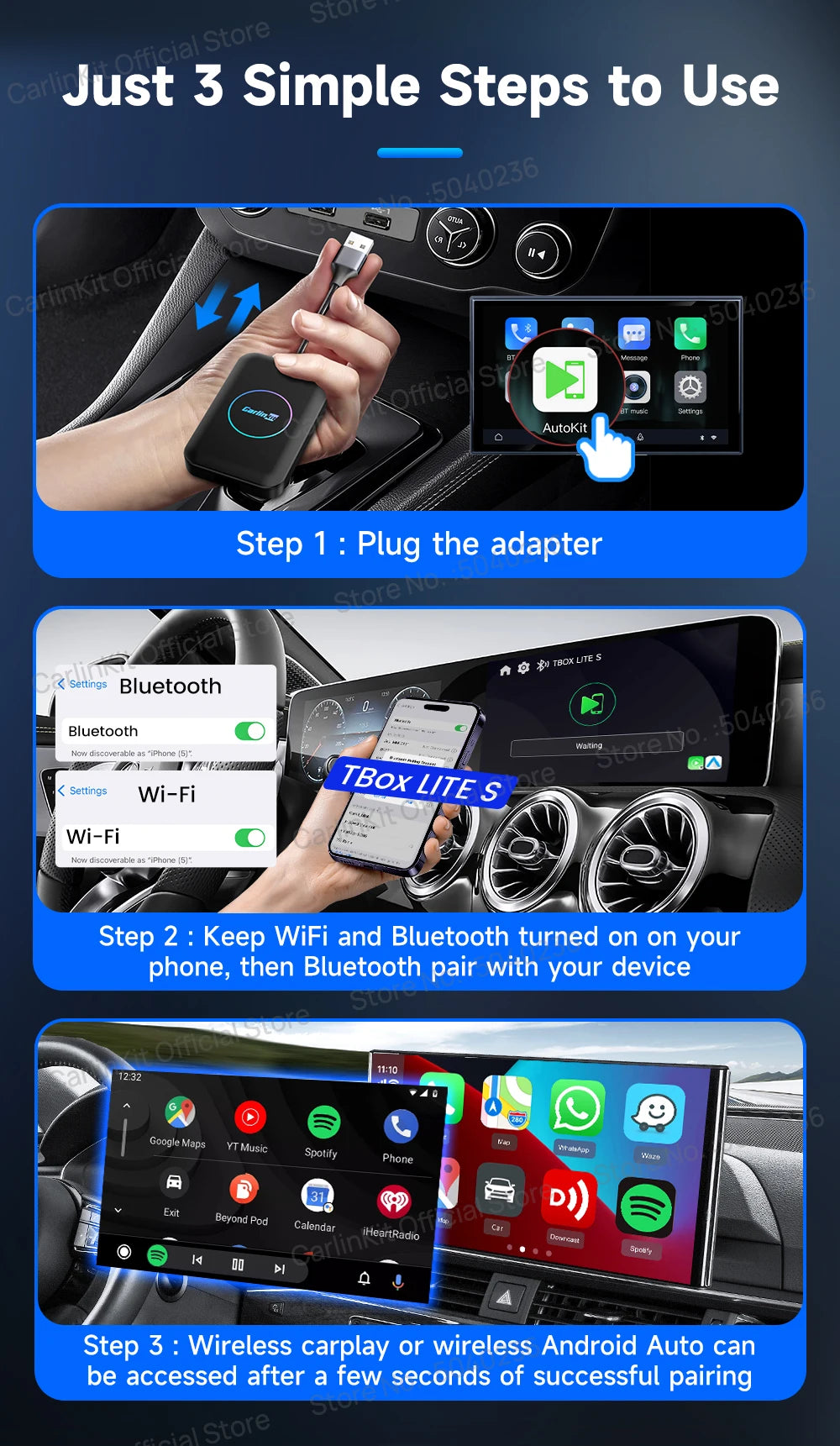 2026 CarlinKit Android TV Box LITE CarPlay Android Auto Wireless USB Adatper Support Netfilx Youtube Spotify For Car Multimedia