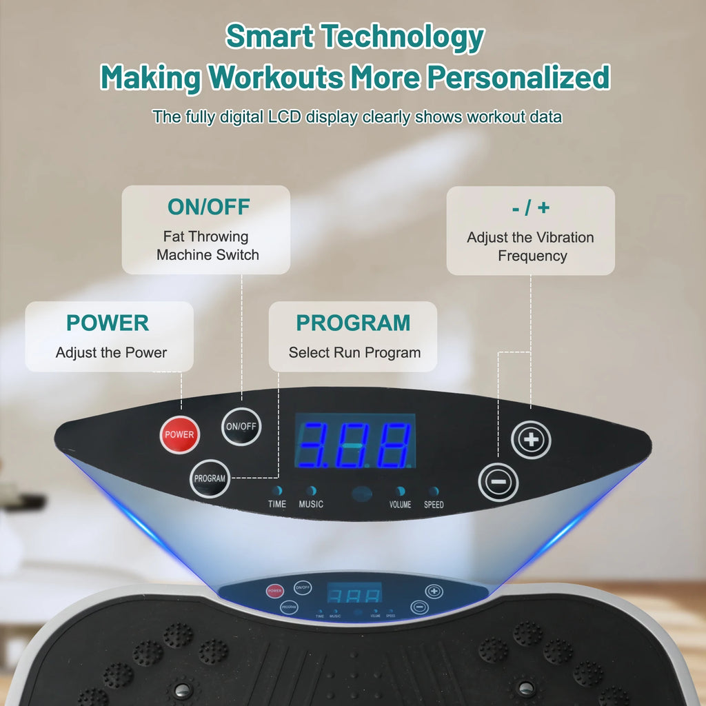 Vibration Plate Exercise Machine Fat-Burning Home Fitness Fat Slinger Shaping Whole Body Workout Portable Fitness Equipment