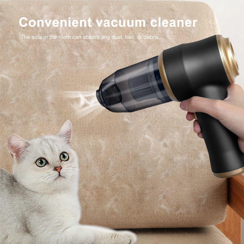 2-in-1 Cordless Car Vacuum and Air Blower, High-Power Handheld Cleaner for Car and Home