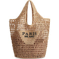 Handmade Woven Straw Beach Tote Bag