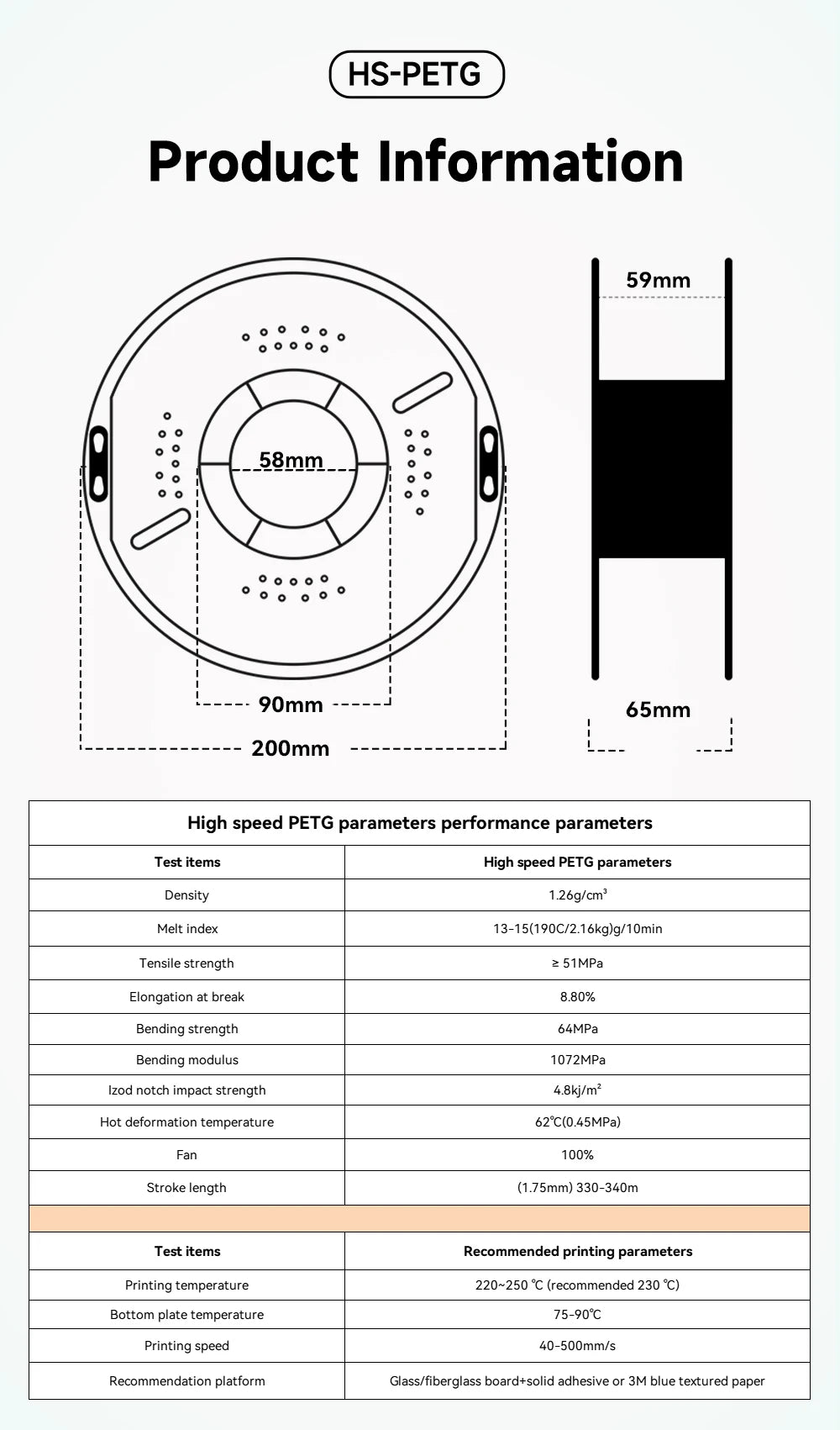 KINGROON HS-PETG High-Speed Filament