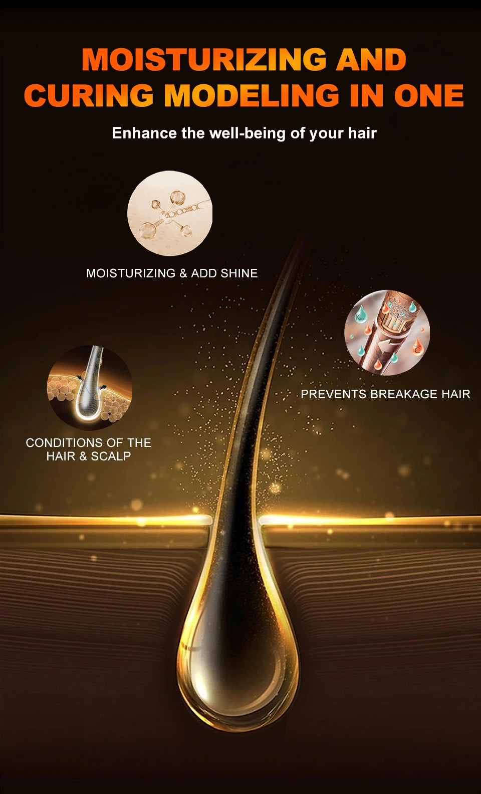 100g Waves Control Pomade Set 360 Wavy Hair Oil With Brush Natural Silky Shine Style Sport Waves Cream For African Black Men