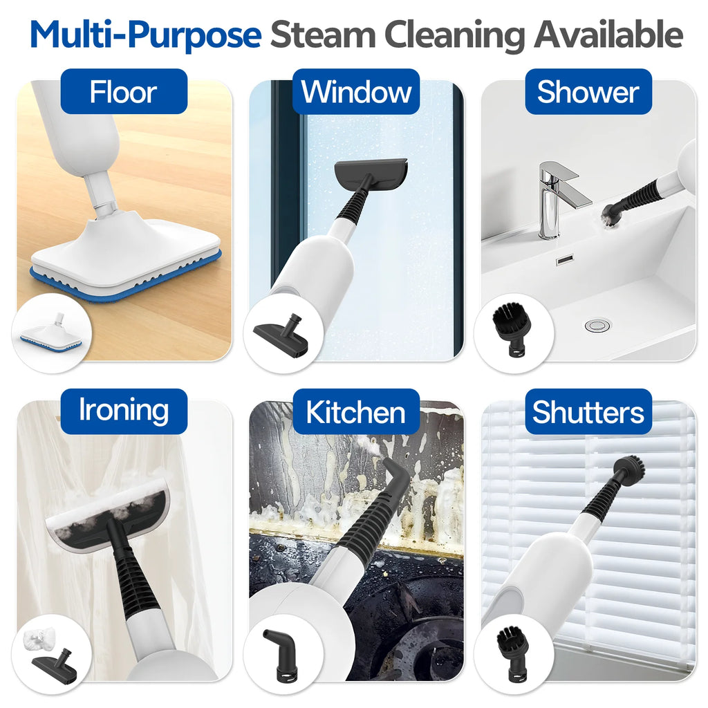 INSE 6-in-1 Steam Mop, High-Temperature Floor Steam Cleaner with Detachable Handheld Unit