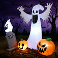 Halloween 7.5 ft Inflatable Ghost and Pumpkin Combo with LED Lights