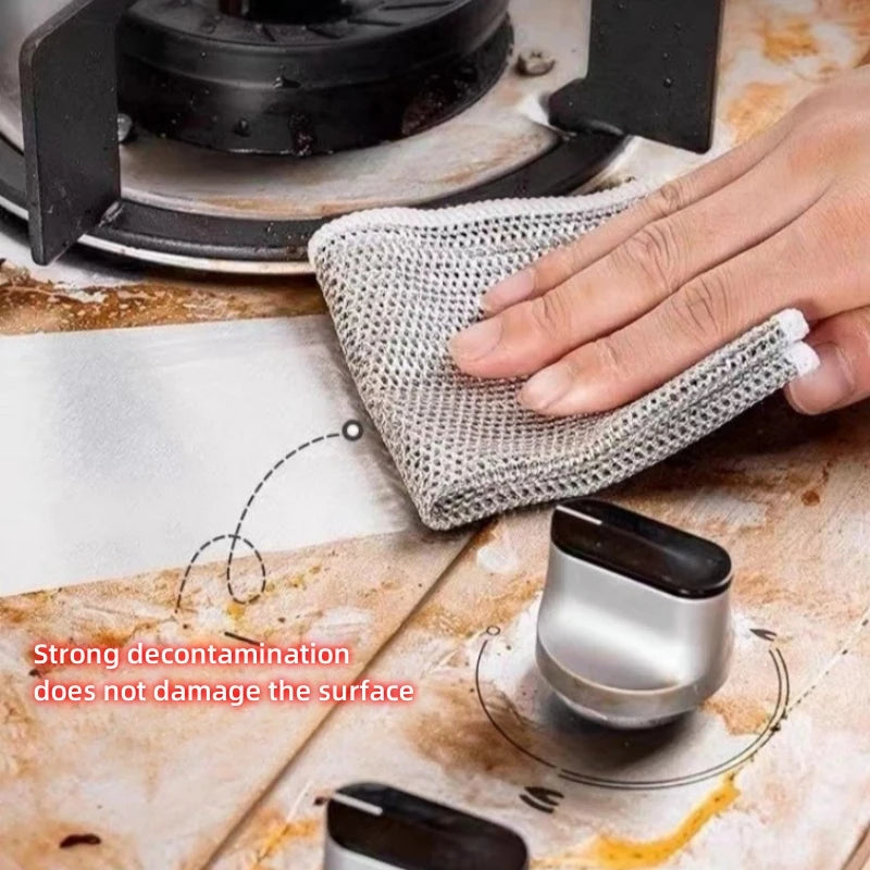 Double-Sided Steel Wire Dish Cleaning Cloths