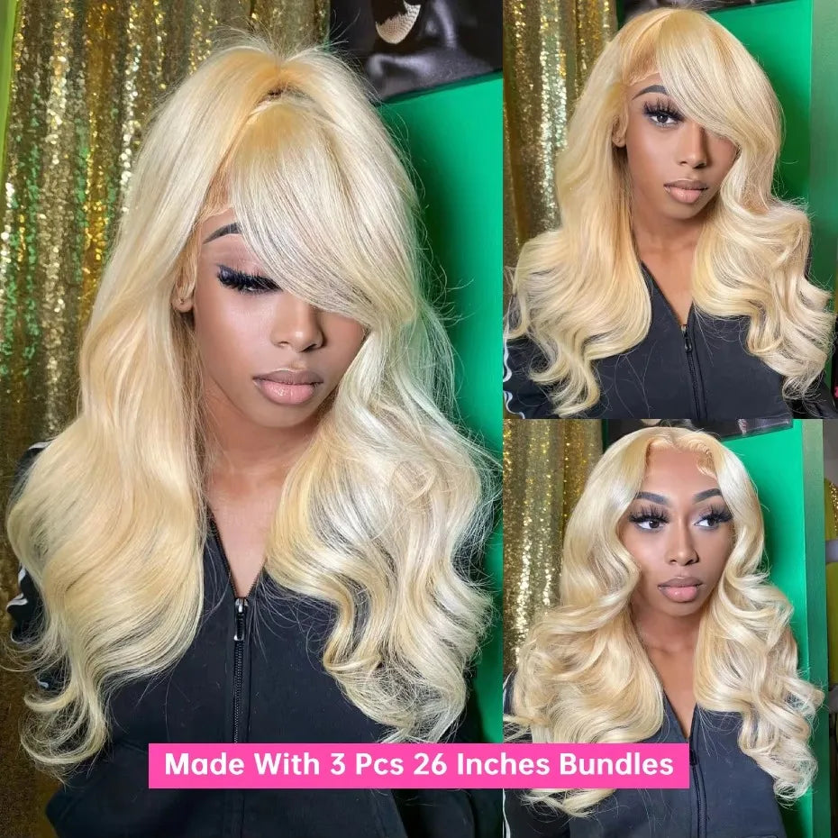613 Blonde Body Wave Human Hair Bundles