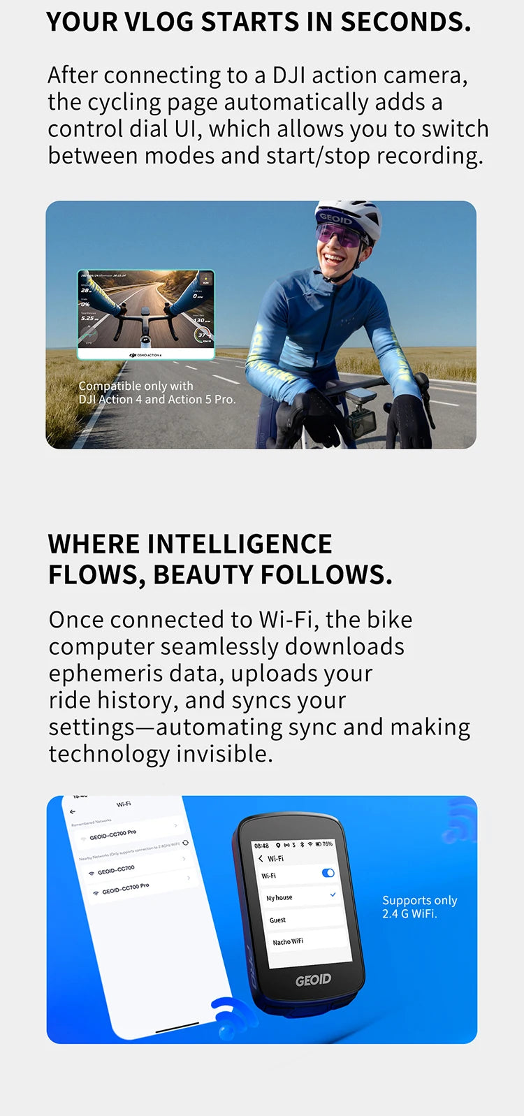 GEOID CC700 Pro 2.8" GPS Bike Computer