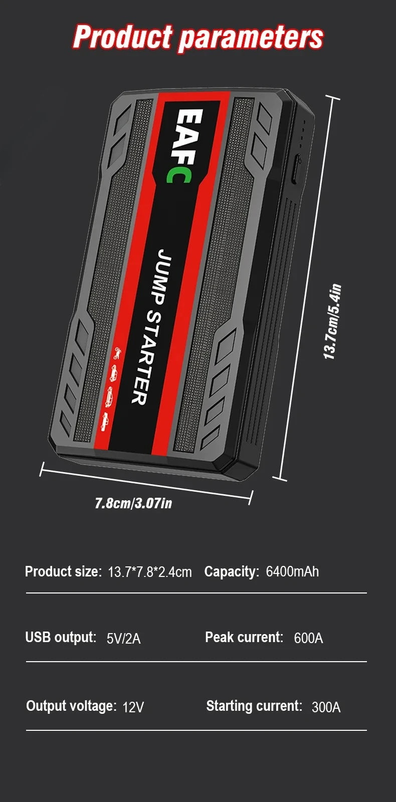 Hot 600A/2000A Portable Car Jump Starter Power Bank Car Booster Charger 12V Auto Battery Starting DevicePetrol Diesel CarBooster