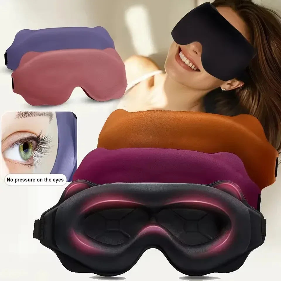 3D Contoured Sleep Mask, Molded Cup Blackout Eye Mask for Men and Women