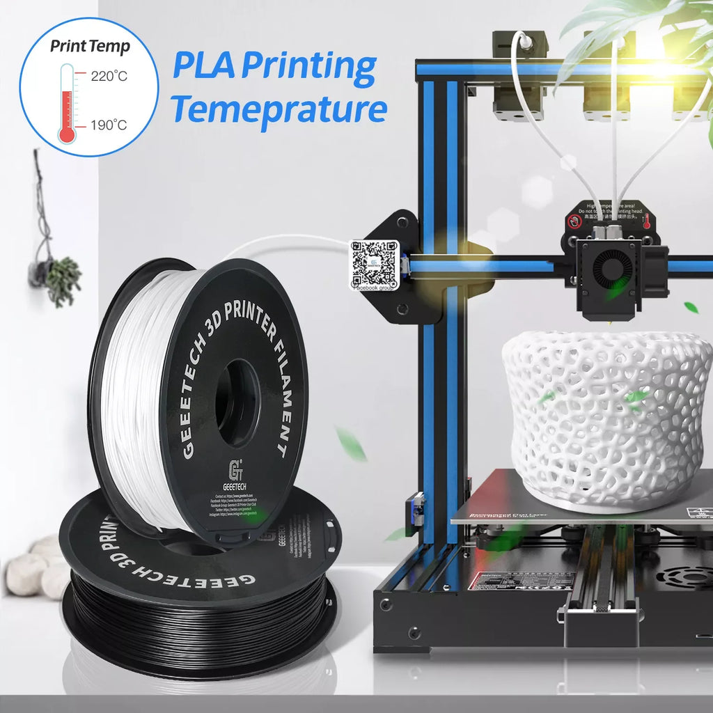 Geeetech Standard PLA Filament 1kg 1.75mm 3D Printer Plastic Material, Accuracy 0.03mm, Fit Most FDM Printer