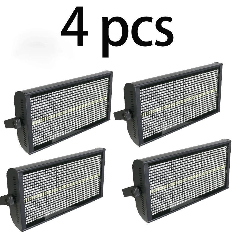 1/4PCS 200W 48+8Segmente Strobe LED 864RGB+96White LED Strobe Voice Control DMX Super Bright DJ Disco Wish Bar Party Stage Light