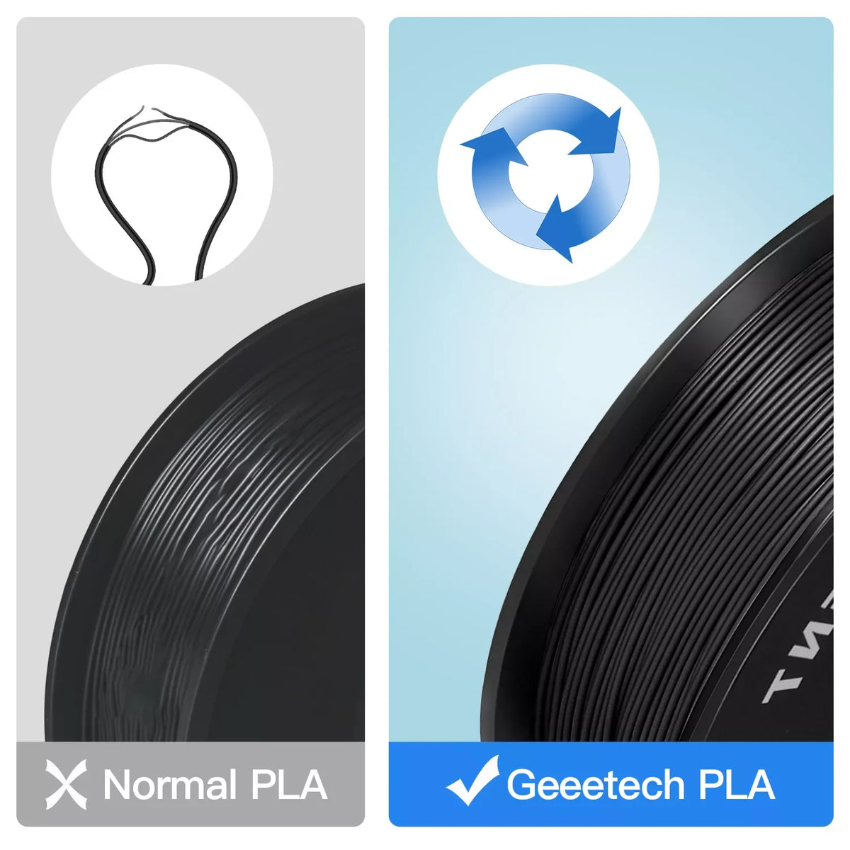Geeetech Standard PLA Filament 1kg 1.75mm 3D Printer Plastic Material, Accuracy 0.03mm, Fit Most FDM Printer