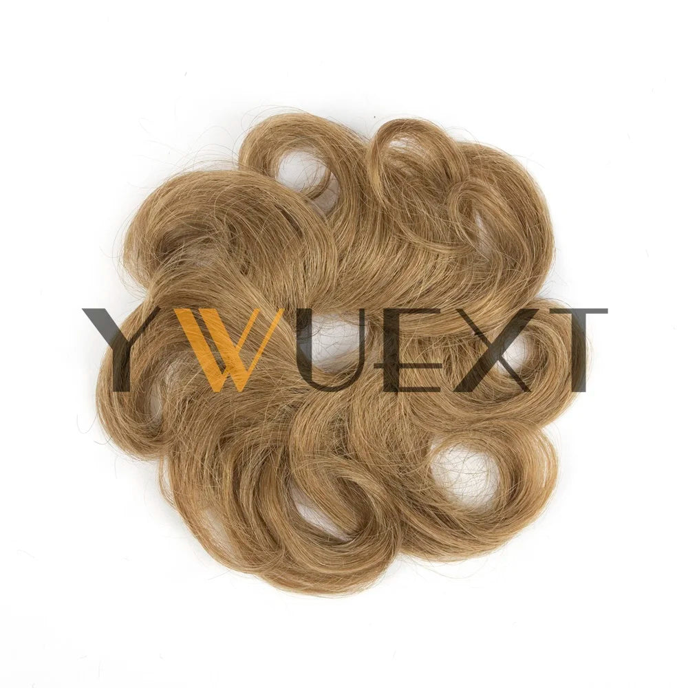 Curly Human Hair Bun Chignon