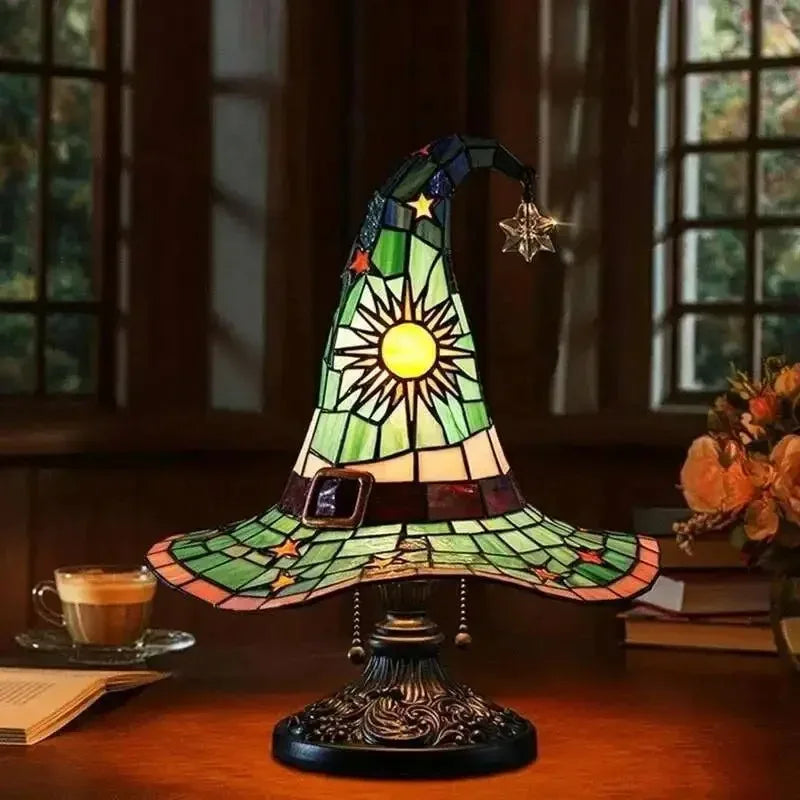Halloween Witch Hat LED Table Lamp, USB Night Light