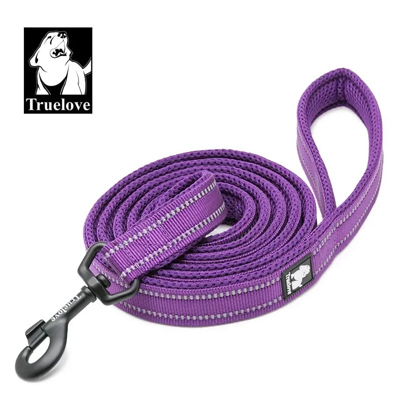 Truelove Soft Padded Pet Leash, Reflective Nylon Mesh 200cm Lead for Dogs and Cats, Available in 11 Colours