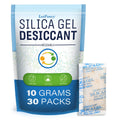 32 Packs 10g Silica Gel Packets Indicating Desiccant Dehumidifier Moisture Absorber Packets for Storage
