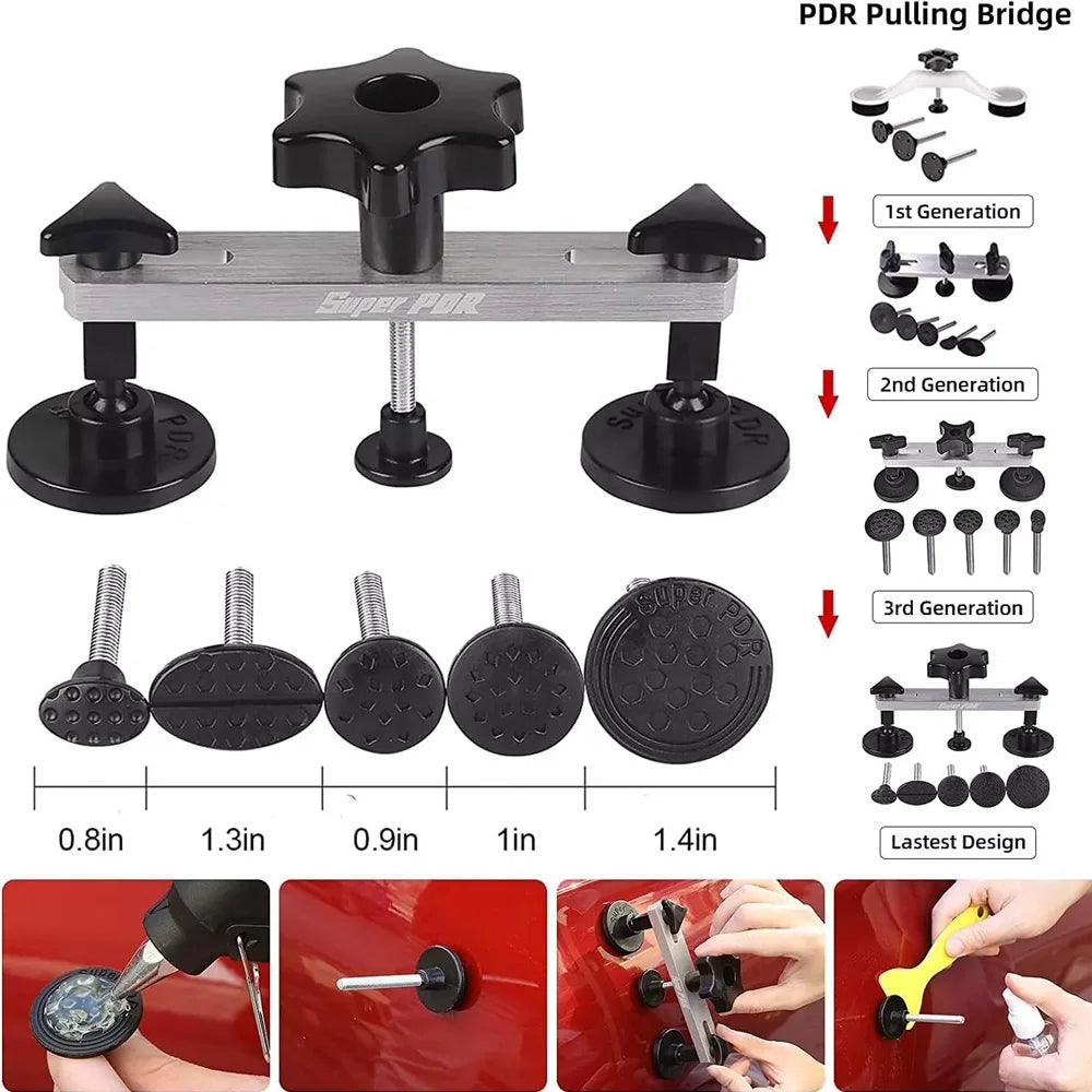 Super PDR Tools Paintless Dent Repair Kit Car Dent Removal Car Repair Dent DIY Hail Repair Tools