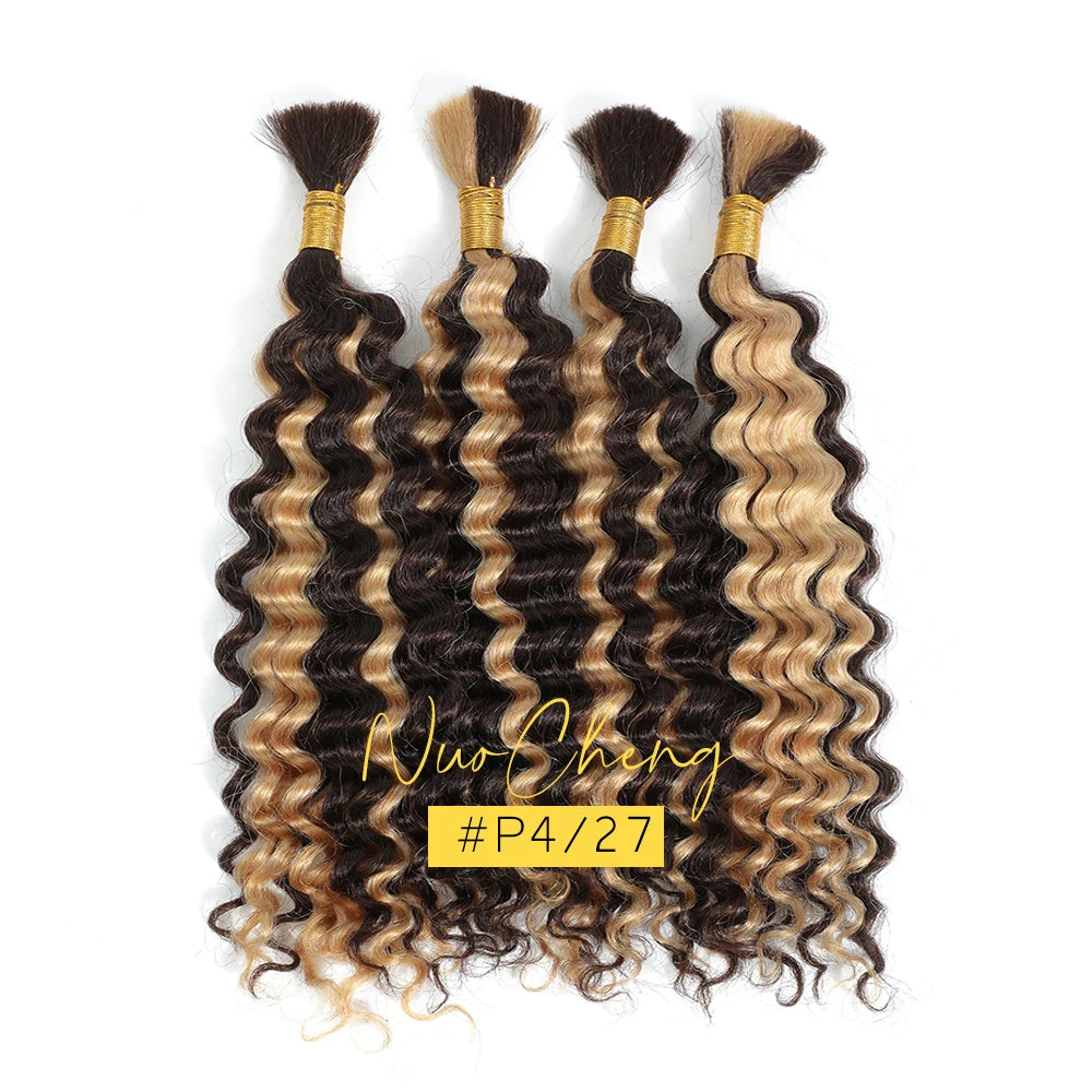 Deep Wave Human Braiding Hair for Boho Braids, 14"