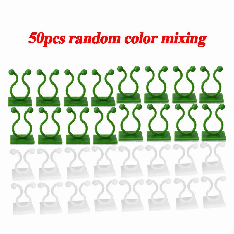 100pcs-Home Garden Plant Climbing Wall Fixture Clips Rattan Vine Fixer Self-Adhesive Plant Climbing Wall Fixed Buckle Hook