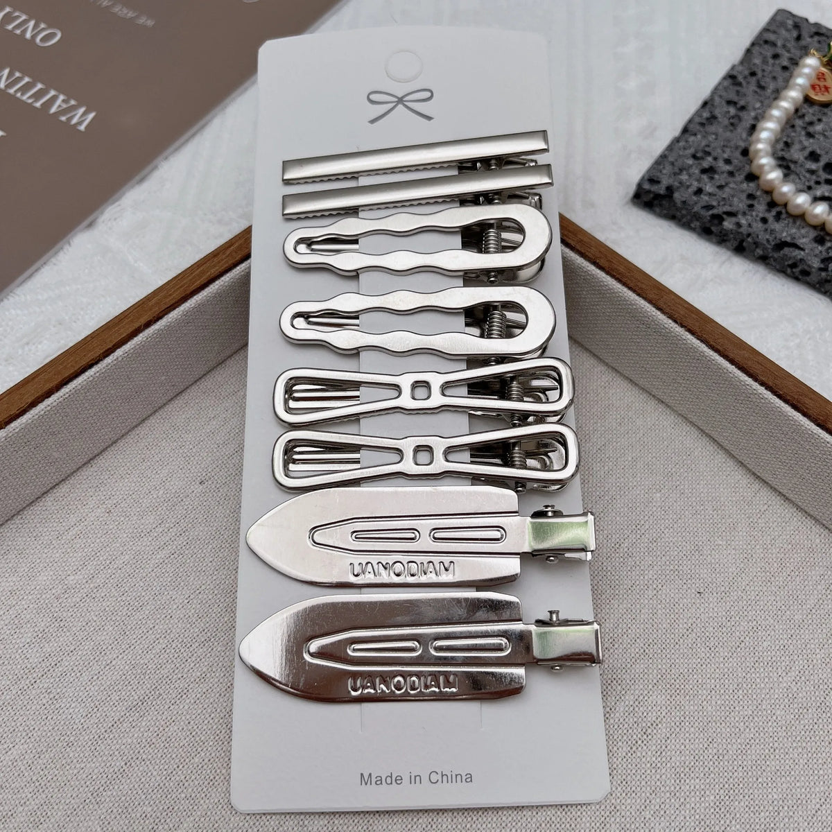 Silver Metal Duckbill Hair Clips