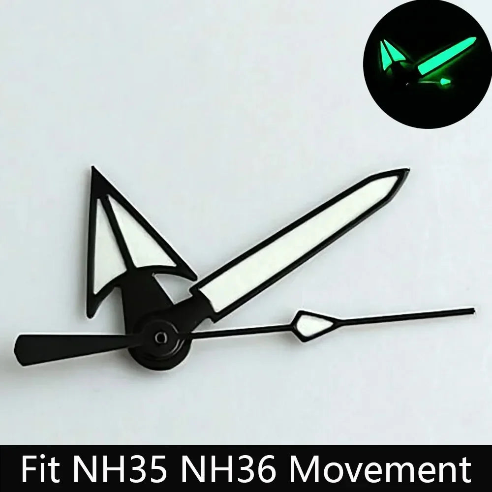 High Quality Watch Pointer Green/Blue-Green Glow Suitable for N H35/NH36 Sports Watch Pointer Watch Accessories