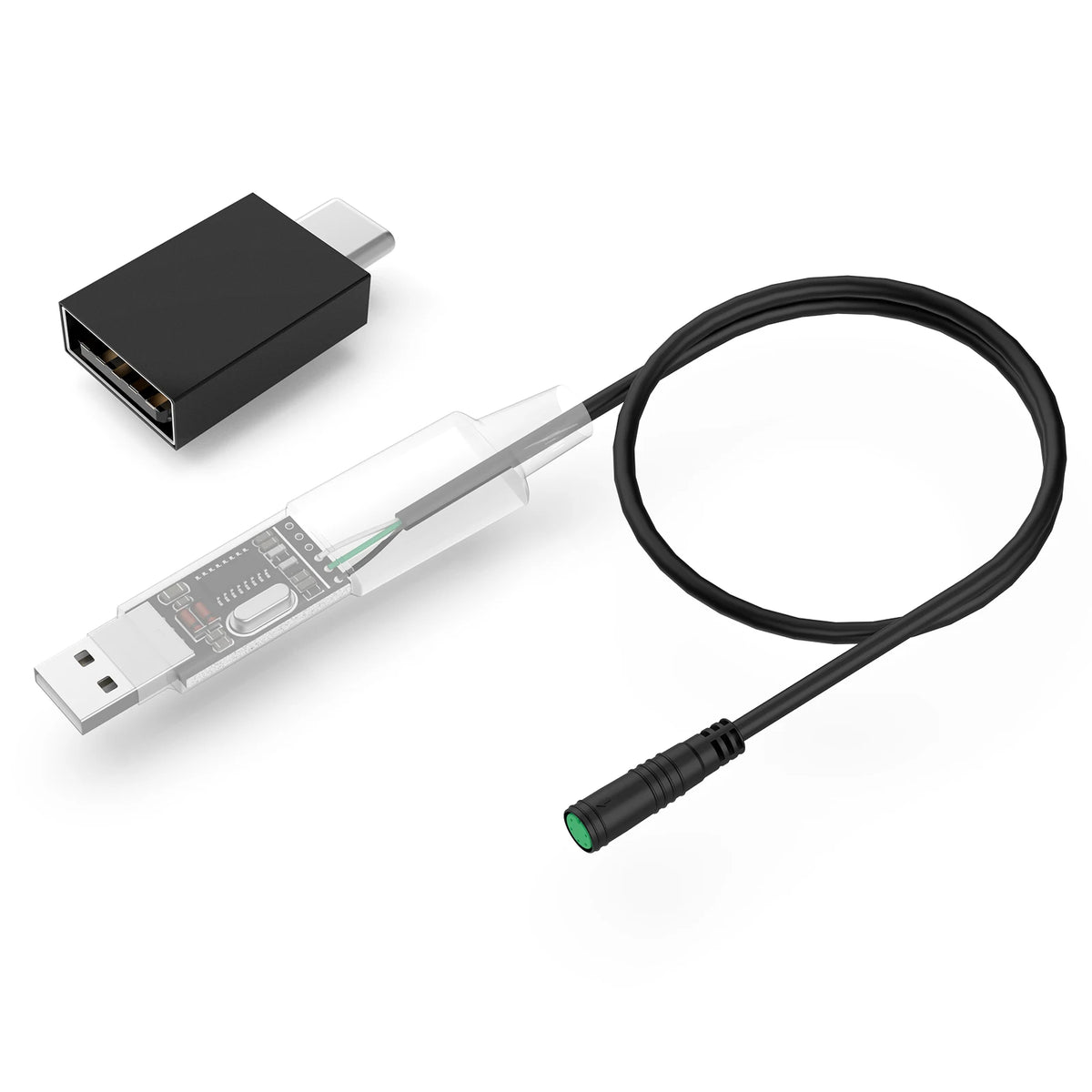 OTG-USB USB Programing Cables for Bafang Mid Drive Kit BBS01 BBS02B BBSHD to Changes PAS Speed Parameters 43.3" Length