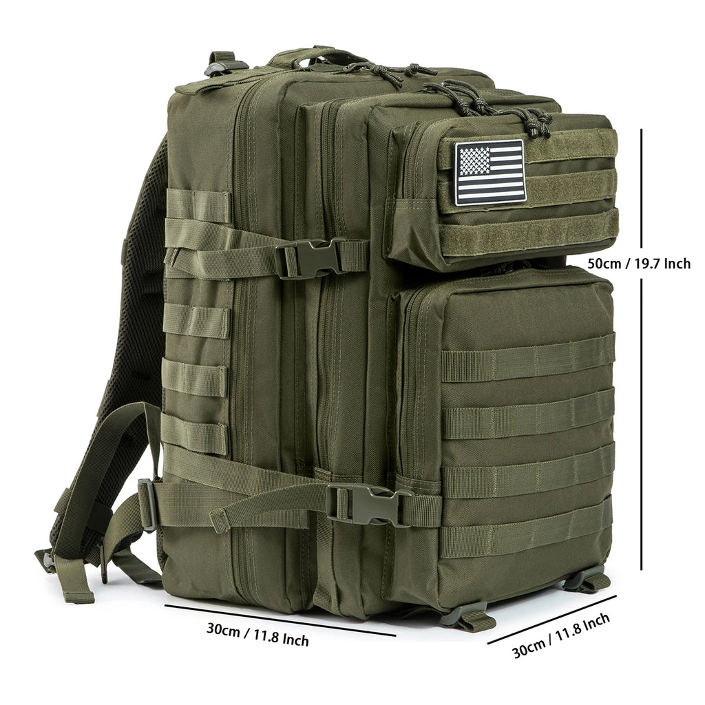 45L Large Capacity Outdoor Backpack, 3-Day Hiking and Camping Rucksack